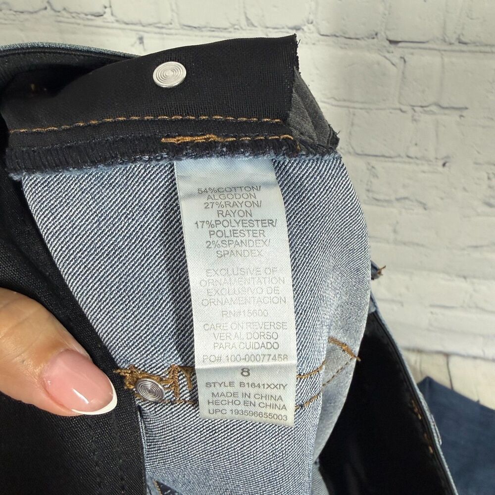 Democracy Ab Solution Jeans Womens 8 Dark Wash Skinny Stretch High Rise Denim - Picture 8 of 16